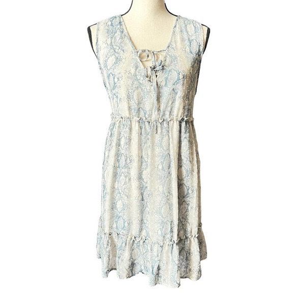 Altar’d State , snakeskin printed, sleeveless, ruffled dress. Large - Picture 2 of 9